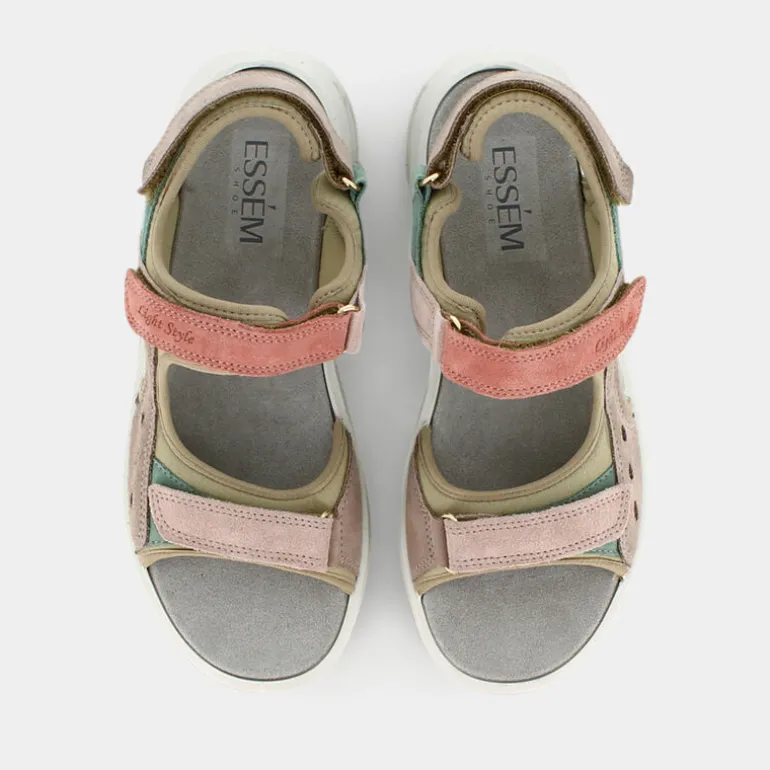 7160- SANDALI VISONE/ROSA IM-E23D-11