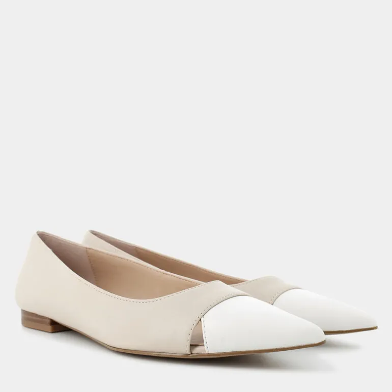 BALLERINA BIANCO-BEIGE ME-E25D-07