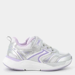 B&G SUPERMEGA- SNEAKERS BIANCO/ARGENTO-AMETISTA PUP 79580