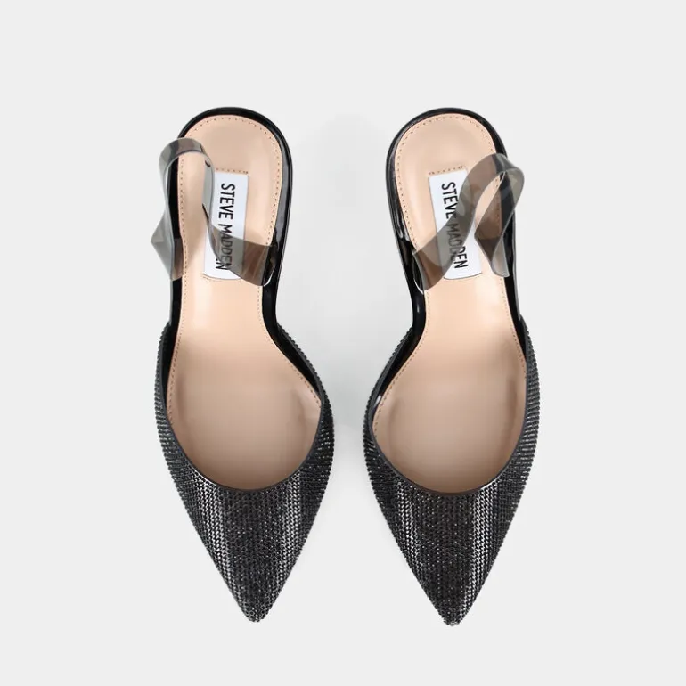 BLACK- SANDALI CRYSTAL TRASPARENTE LUCYLE