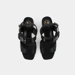 CALF- SANDALI NERO 8107