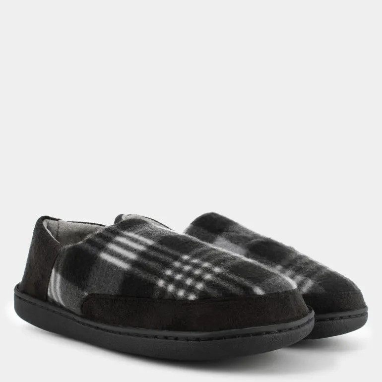 CIABATTE NERO QUADRI BIANCO SE-I24U-10