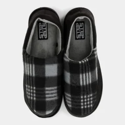 CIABATTE NERO QUADRI BIANCO SE-I24U-10