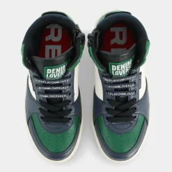 COBRA 6 BOY- SNEAKERS NAVY GREEN OFF WHITE JZ190042S