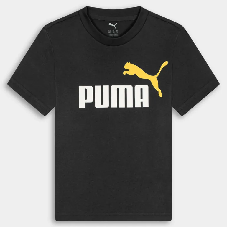 ESS 2 COLOR No.1 Logo Tee B- T-SHIRT PUMA Black-Sunny Yellow 685778