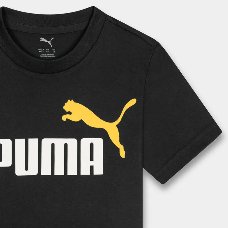 ESS 2 COLOR No.1 Logo Tee B- T-SHIRT PUMA Black-Sunny Yellow 685778