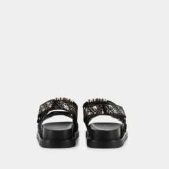 FAL03- SANDALI NERO/PLATINO FL6FBS