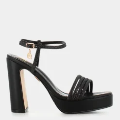 GLITTER- SANDALI NERO 8125