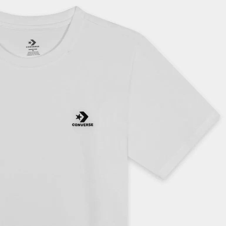 GO-TO EMBROIDERED STAR CHEVRON- T-SHIRT BIANCO 10023876