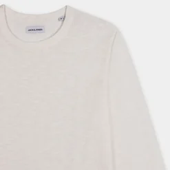 JJELINEN KNIT CREW NECK SN- MAGLIE E FELPE CLOUD DANCER 12248788