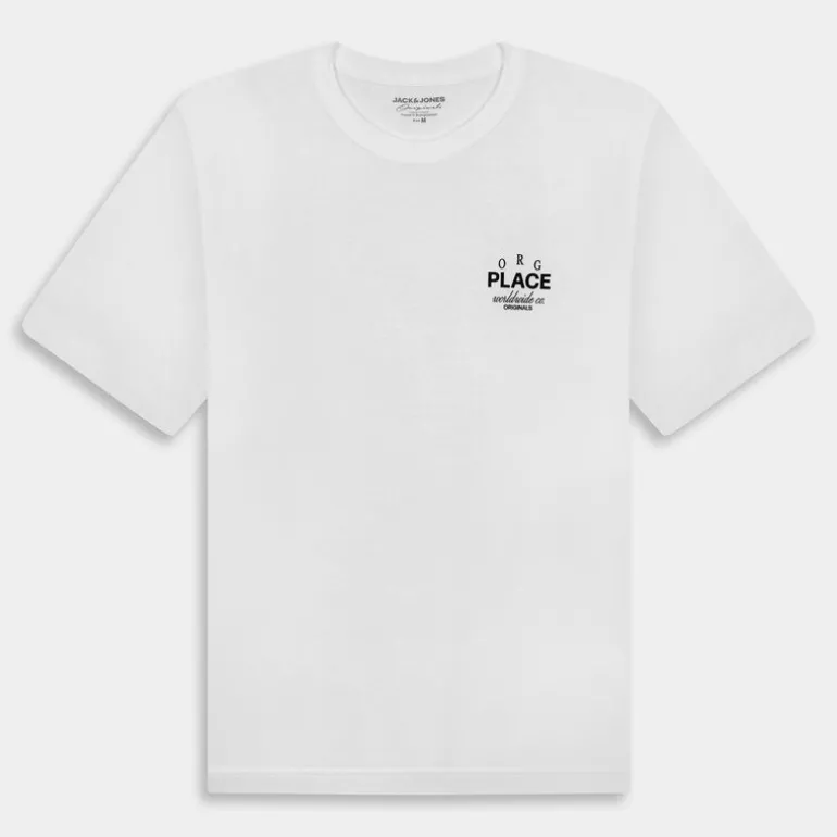 JORCASABLANCA BACK TEE SS CREW NECK- T-SHIRT BRIGHT WHITE 12252956