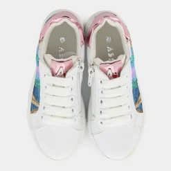 KRUG- SNEAKERS BIANCO PAILETTES MULTICOLOR AG16025