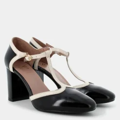 NAPLAK- DECOLLET&Egrave; NERO/CREMA CC-I24D-05