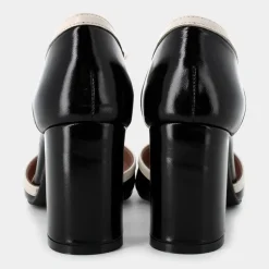 NAPLAK- DECOLLET&Egrave; NERO/CREMA CC-I24D-05