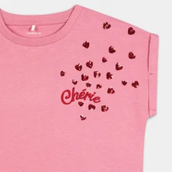 NKFFLARVE SS SHORT LOOSE TOP- T-SHIRT CASHMERE ROSE 13228726