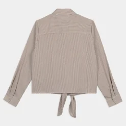 ONLLECEY LS KNOT SHIRT- T-SHIRT Toasted Coconut 15195910