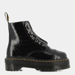 PATENT LAMPER CROC- SCARPONCINI BLACK SINCLAIR