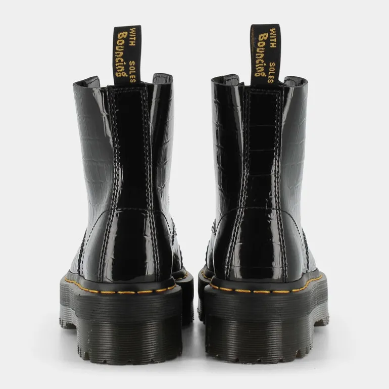 PATENT LAMPER CROC- SCARPONCINI BLACK SINCLAIR