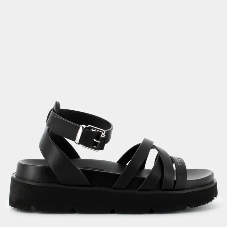 POLA CROSS- SANDALI NERO PLS90661