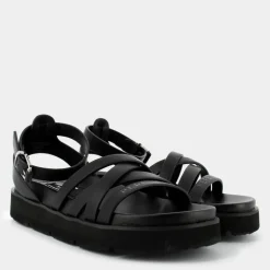 POLA CROSS- SANDALI NERO PLS90661