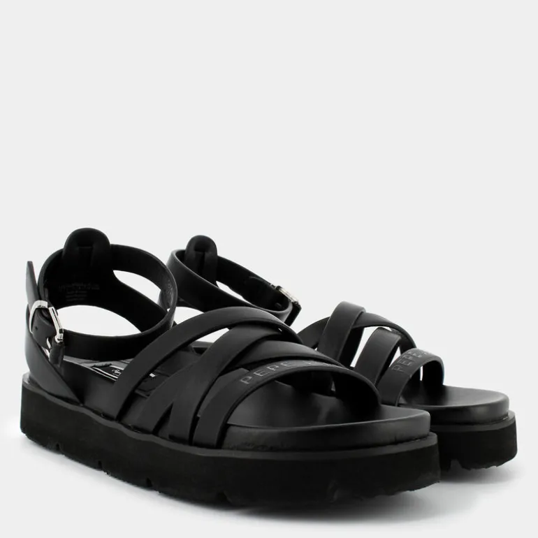 POLA CROSS- SANDALI NERO PLS90661