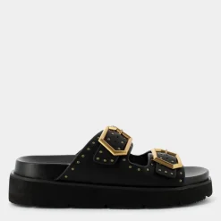 POLA STUDS- SANDALI NERO PLS90662