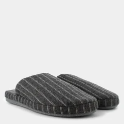 ROMA- CIABATTE GRIGIO CON RIGHE BIANCHE DF-I24U-08