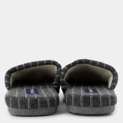 ROMA- CIABATTE GRIGIO CON RIGHE BIANCHE DF-I24U-08