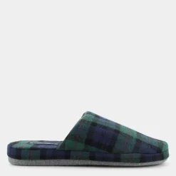 ROMA- CIABATTE QUADRI BLU E VERDE DF-I24U-10