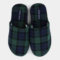 ROMA- CIABATTE QUADRI BLU E VERDE DF-I24U-10