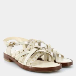 SANDALI LATTE/PLATINO OL-E25D-01