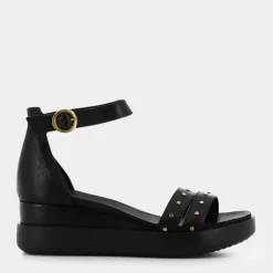 SANDALI NERO OL-E23D-06