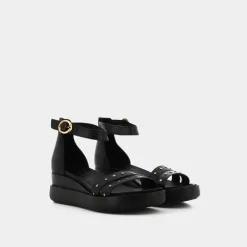 SANDALI NERO OL-E23D-06