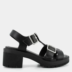 SANDALI NERO RE-E25D-23