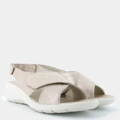 SANDALI PLATINO/BEIGE IM-E24D-16