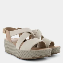 SANDALI SABBIA/ARGENTO IM-E24D-19