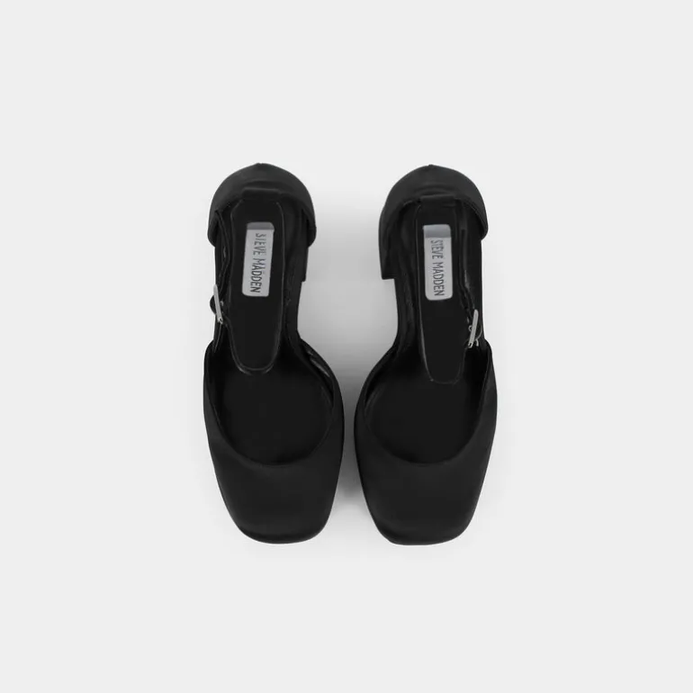 SATIN- DECOLLETÈ BLACK SATIN LONDYN