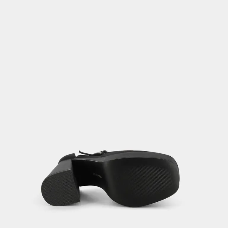 SATIN- DECOLLETÈ BLACK SATIN LONDYN