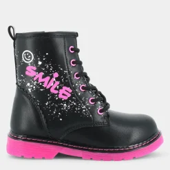 SCARPONCINI E STIVALETTI NERO FUCSIA ES-I23B-04