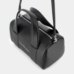 SCULPTED SQUARE BARREL BAG MONO- BORSE BLACK 12378-0GQ