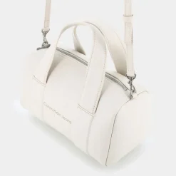 SCULPTED SQUARE BARREL BAG MONO- BORSE EGGSHELL 12378-ACF