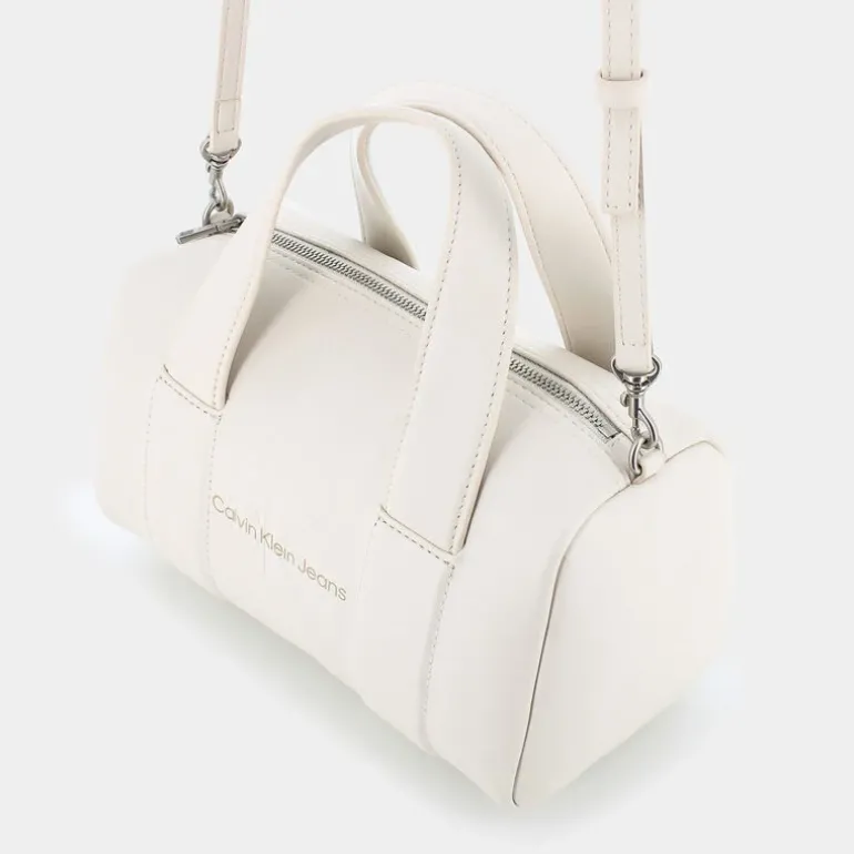 SCULPTED SQUARE BARREL BAG MONO- BORSE EGGSHELL 12378-ACF