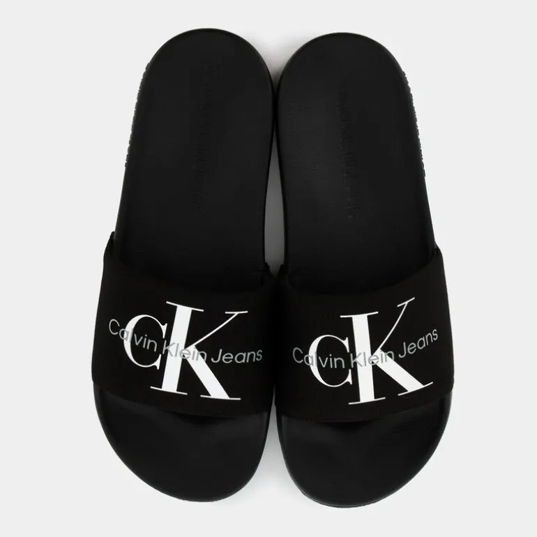 SLIDE MONOGRAM- CIABATTE BLACK/BRIGHT WHITE YM0YM00061