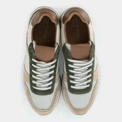 SNEAKERS BEIGE+MARRONE+VERDE AC-E25U-11