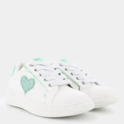 SNEAKERS BIANCO VERDE SM-E25B-06