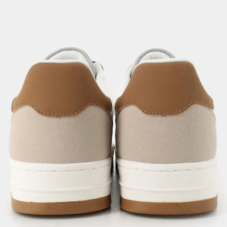 SNEAKERS BIANCO + MARRONE + CELESTE HZ-E25U-01