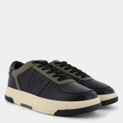 SNEAKERS NERO/VERDE OLIVA HZ-I24U-03