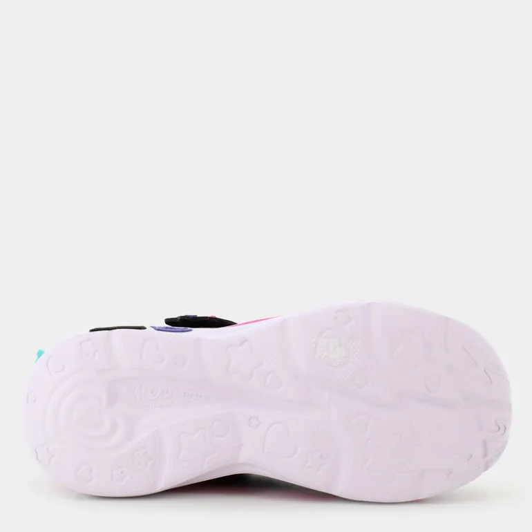 SNUGGLE SNEAKS - SKECH SQUAD- SPORTIVE BLACK SPARKLE/MULTI 302214L