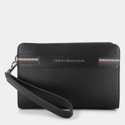 TH CORP TEXTURE POUCH- PICCOLA PELLETTERIA BLACK 12776-BDS