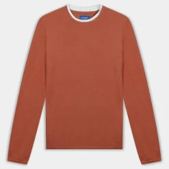 TWINN KNIT CREW NECK- MAGLIE E FELPE MARRONE 12227443